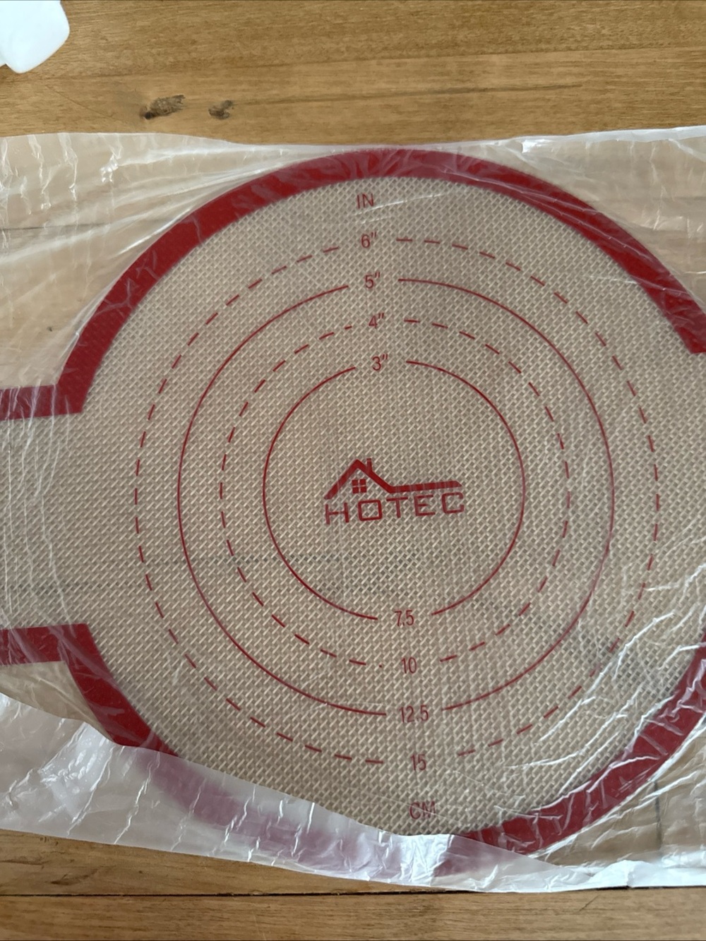 Hotec Silicone Baking Mat with Red Trim. Great help when lifting baked hot bread